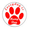 Enthoozies Everyday is Hump Day Dog Paw Print Red 1.5" Pinback Button Flair Accessory