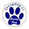 Enthoozies Everyday is Hump Day Dog Paw Print Dark Blue 1.5" Pinback Button Flair Accessory