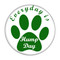 Enthoozies Everyday is Hump Day Dog Paw Print Green 1.5" Pinback Button Fun Accessory