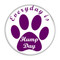 Enthoozies Everyday is Hump Day Dog Paw Print Magenta 1.5" Pinback Button Flair