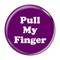 Enthoozies Pull My Finger Fart Magenta 1.5" Refrigerator Magnet