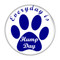 Enthoozies Everyday is Hump Day Dog Paw Print Dark Blue 1.5" Refrigerator Magnet