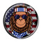 Enthoozies Bigfoot 60s Hippie 1.5" Pinback Button