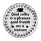 Enthoozies Good Coffee is a Pleasure Good Friends are a Treasure 1.5 Inch Diameter Pinback Button