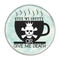 Enthoozies Give Me Coffee or Give Me Death 1.5 Inch Diameter Pinback Button