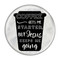 Enthoozies Coffee Gets Me Started, But Jesus Keeps Me Going 1.5 Inch Diameter Pinback Button