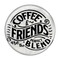 Enthoozies Coffee & Friends are the Perfect Blend 1.5 Inch Diameter Refrigerator Magnet