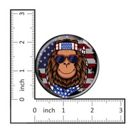 Bigfoot 60s Hippie 1.5 Inch Diameter Refrigerator Magnet