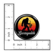Bigfoot Saxquatch 1.5 Inch Diameter Refrigerator Magnet