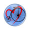 Enthoozies Love Cycling Biking Penny Farthing Light Blue 1.5 Inch Diameter Refrigerator Magnet Bike