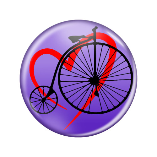 Love Cycling Penny Farthing Pinback Buttons