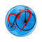 Enthoozies Love Cycling Biking Penny Farthing Aqua 1.5 Inch Diameter Pinback Button Bike Flair Accessory