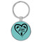 Enthoozies Love Baby Feet Teal  1.5" x 3.5" Laser Engraved Keychain