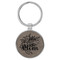 Enthoozies Mom Flowers Gray 1.5" x 3.5" Laser Engraved Keychain