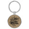 Enthoozies Mom Flowers Light Brown 1.5" x 3.5" Laser Engraved Keychain