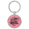 Enthoozies Mom Flowers Pink 1.5" x 3.5" Laser Engraved Keychain