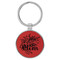 Enthoozies Mom Flowers Red 1.5" x 3.5" Laser Engraved Keychain