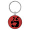 Enthoozies Panda Drinking Coffee Red 1.5" x 3.5" Laser Engraved Keychain