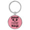 Enthoozies Puppy Paws are my Favorite Things Pink 1.5" x 3.5" Laser Engraved Keychain
