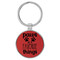 Enthoozies Puppy Paws are my Favorite Things Red 1.5" x 3.5" Laser Engraved Keychain
