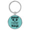 Enthoozies Puppy Paws are my Favorite Things Teal  1.5" x 3.5" Laser Engraved Keychain