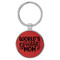 Enthoozies World's Greatest Mom Red 1.5" x 3.5" Laser Engraved Keychain
