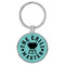 Enthoozies The Grill Master Teal  1.5" x 3.5" Laser Engraved Keychain
