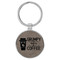Enthoozies Grumpy Before Coffee Gray 1.5" x 3.5" Laser Engraved Keychain