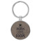 Enthoozies Hocus Pocus Coffee Helps Me Focus Gray 1.5" x 3.5" Laser Engraved Keychain
