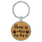 Enthoozies Home is Where my Dog is Bamboo 1.5" x 3.5" Laser Engraved Keychain