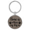 Enthoozies Home is Where my Dog is Gray 1.5" x 3.5" Laser Engraved Keychain