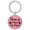 Enthoozies Home is Where my Dog is Pink 1.5" x 3.5" Laser Engraved Keychain