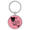 Enthoozies Rescued is my Favorite Breed Puppy Dog Pink 1.5" x 3.5" Laser Engraved Keychain