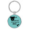 Enthoozies Rescued is my Favorite Breed Puppy Dog Teal  1.5" x 3.5" Laser Engraved Keychain