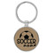Enthoozies Soccer Mom Light Brown 1.5" x 3.5" Laser Engraved Keychain