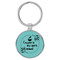 Enthoozies Coffee is my Spirit Animal Teal  1.5" x 3.5" Laser Engraved Keychain