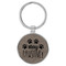 Enthoozies Puppy Stay Pawsitive! Gray 1.5" x 3.5" Laser Engraved Keychain