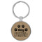 Enthoozies Puppy Stay Pawsitive! Light Brown 1.5" x 3.5" Laser Engraved Keychain