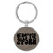 Enthoozies Stronger Than the Storm Light Brown 1.5" x 3.5" Laser Engraved Keychain