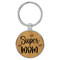 Enthoozies Super Mom Bamboo 1.5" x 3.5" Laser Engraved Keychain