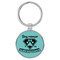 Enthoozies Dog Rescuer is my Superpower Teal  1.5" x 3.5" Laser Engraved Keychain