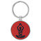 Enthoozies Coffee & Yoga Red 1.5" x 3.5" Laser Engraved Keychain