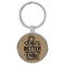 Enthoozies Life is Better at the Lake Light Brown 1.5" x 3.5" Laser Engraved Keychain