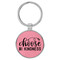 Enthoozies Choose Kindness Pink 1.5" x 3.5" Laser Engraved Keychain