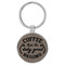 Enthoozies Coffee then the Daily Grind Begins Gray 1.5" x 3.5" Laser Engraved Keychain