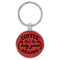 Enthoozies Coffee then the Daily Grind Begins Red 1.5" x 3.5" Laser Engraved Keychain