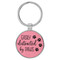 Enthoozies Easily Distracted by Paws Pink 1.5" x 3.5" Laser Engraved Keychain v1
