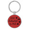 Enthoozies Easily Distracted by Paws Red 1.5" x 3.5" Laser Engraved Keychain v1