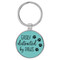 Enthoozies Easily Distracted by Paws Teal  1.5" x 3.5" Laser Engraved Keychain v1