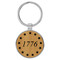 Enthoozies 1776 USA Patriotic Bamboo 1.5" x 3.5" Laser Engraved Keychain